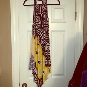 yelow and navy halter neck dress EUC ⭐️3 for $20⭐️